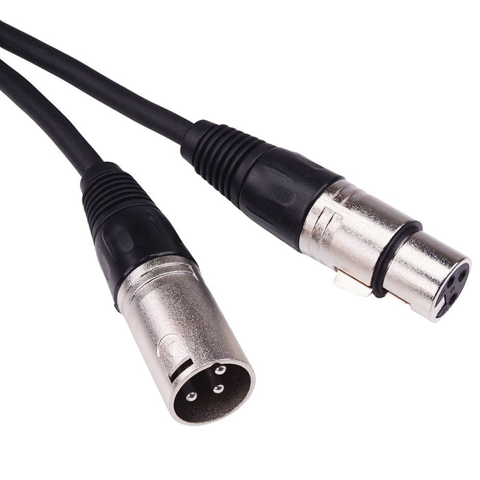 Black 1M XLR Male to Female Microphone Lead