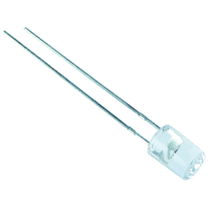 Amber Cylindrical 5mm Water Clear LED 200mcd 50°
