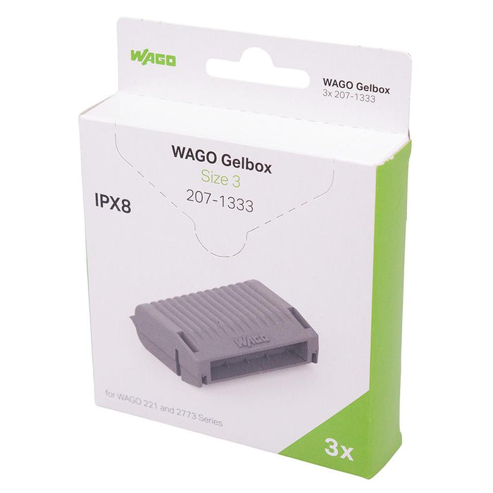 207-1333 WAGO Pack of 3 Grey Gel Box for 221 / 2273 Series Connectors