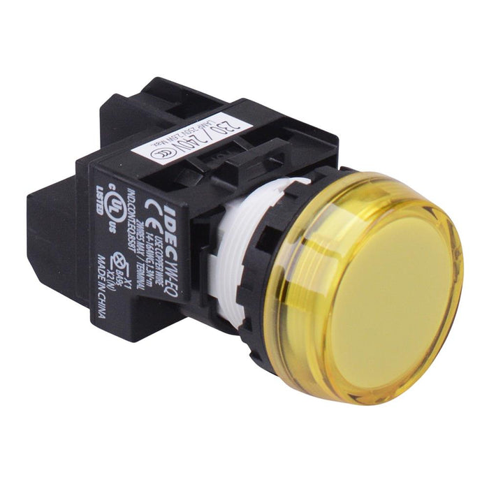 YW1P-1BEQM3Y Yellow 230V LED Panel Mount Pilot Light IDEC