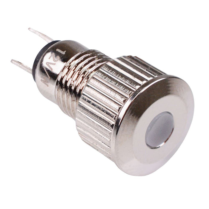 Yellow Vandal Resistant 8mm Metal LED Indicator IP65