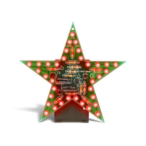 Flashing Red LED Star Soldering Kit WSSA169R