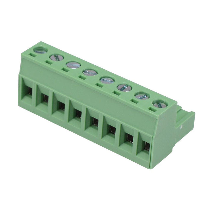 8-Way 5.00mm Right Angle Pluggable Terminal Block 15A 300V