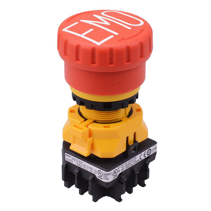 XW1E-BV411M-RH-EMO 22mm Emergency Stop Switch 40mm Mushroom 1NO-1NC IDEC
