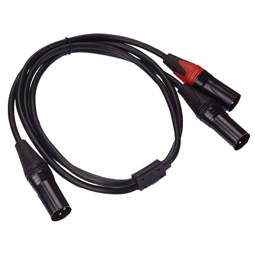 6.35mm Male Stereo Plug to 2 XLR Male Splitter Lead 1m
