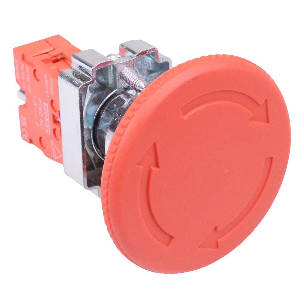 Techna PtecMetMushT60 60mm Emergency Stop Button Switch 10A 1NC ...