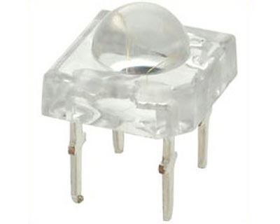 Red 7.6mm Superflux PCB LED 1200mcd 80°