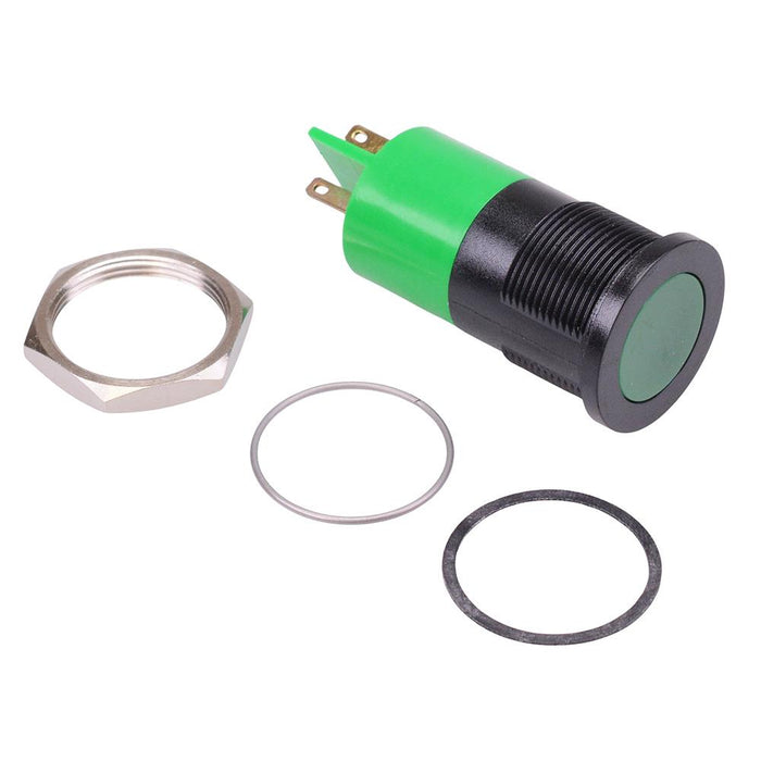 Q22FP1BPXXSG28AE Super Bright Green Flush 22mm 28V LED Panel Indicator IP67 APEM