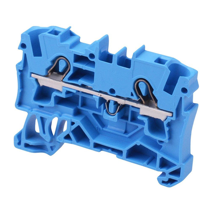 2004-1204 WAGO Blue 2-Way DIN Rail Mount Terminal Block 6mm² 32A