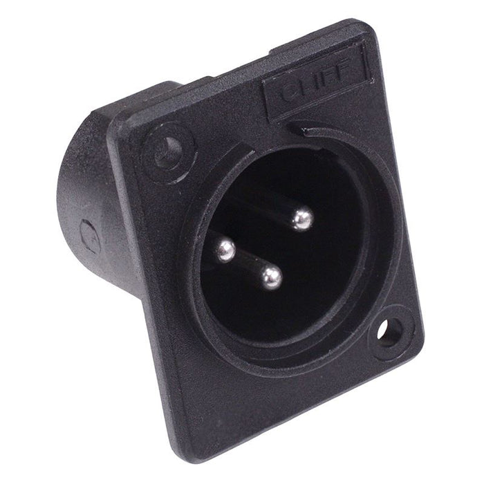 Male XLR 3 Pole Chassis Mount Plug CP30001