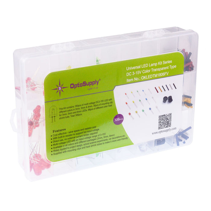306pcs Multi-Voltage LED Lamp Kit (3-15V)