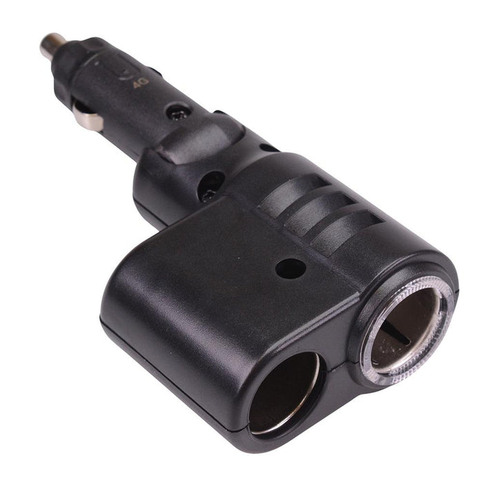 2 Way Fused Cigarette Lighter Socket Splitter 10A 12V A13-39