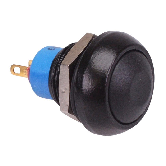 IPR3SAD2 Black Momentary 12mm Push Button Switch SPST IP67 APEM
