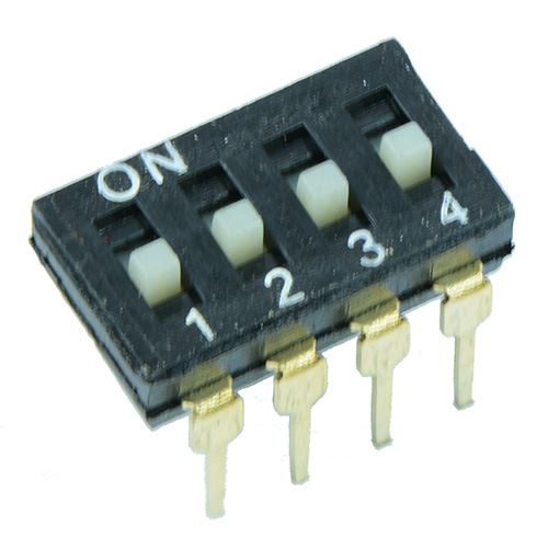 4 Way Low Profile DIL Switch