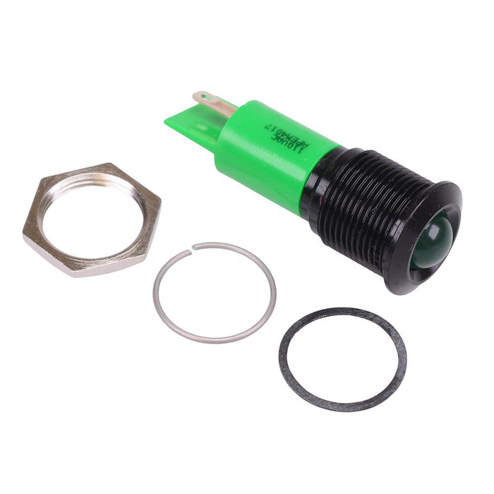 Q16P1BXXHG110E Hyper Bright Green Prominent 16mm 110VAC LED Panel Indicator IP67 APEM