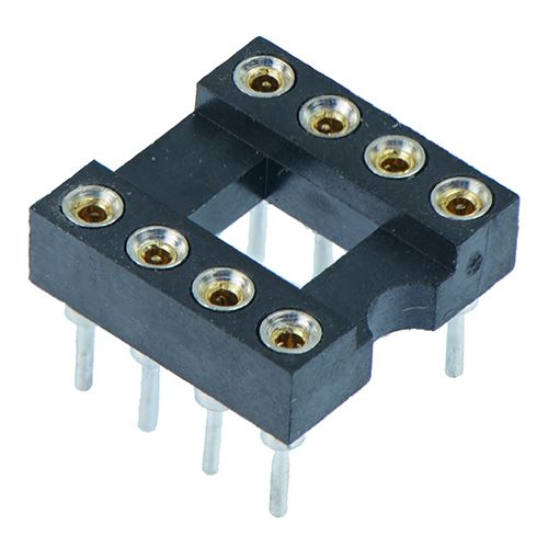 8 Pin DIP/DIL Turned Pin IC Socket Connector 0.3" Pitch