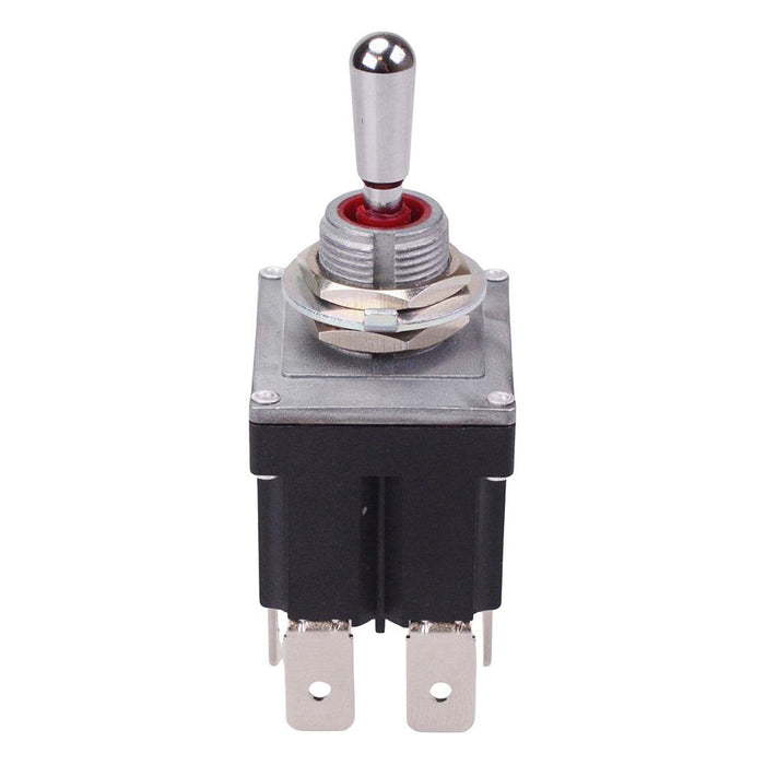 (On)-Off-(On) Momentary Sealed 12mm Toggle Switch DPDT 12A IP68 ...