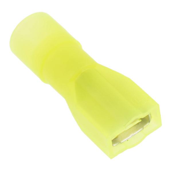Yellow 6.3mm Nylon Insulated Female Crimp Terminal Connectors