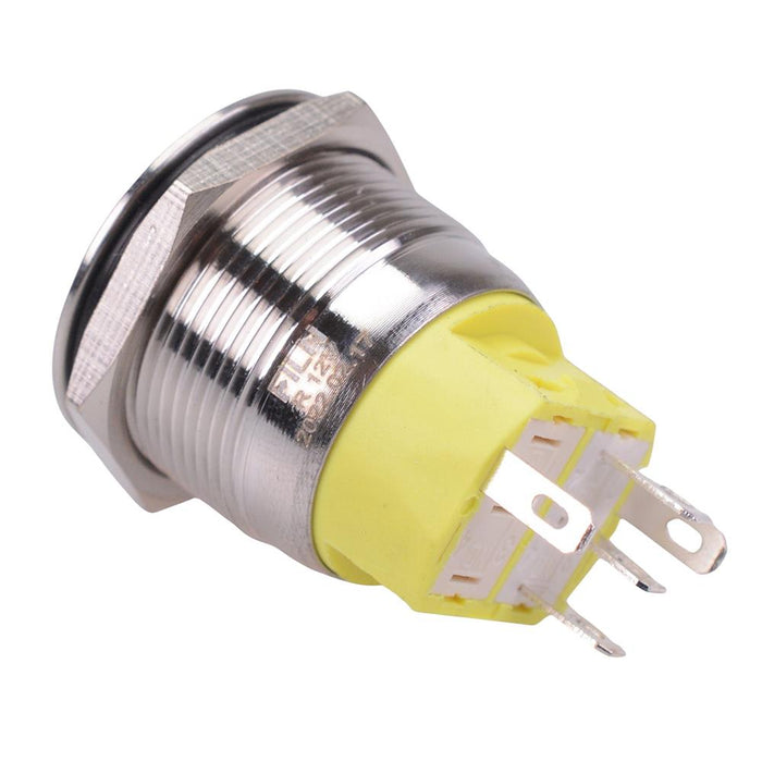 Blue LED On-On Latching 22mm Vandal Resistant Push Button Switch SPDT