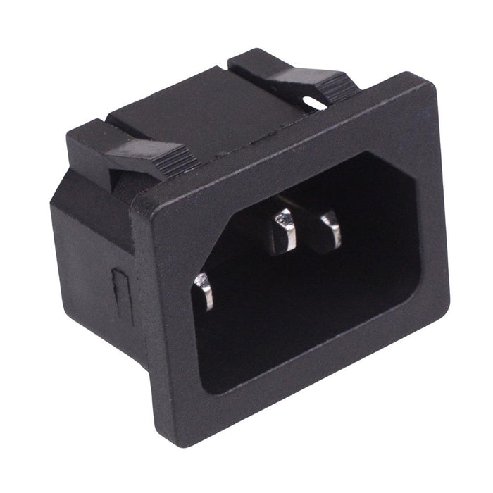 C14 Snap-Fit IEC Chassis Inlet Socket 6.3mm Terminals 10A
