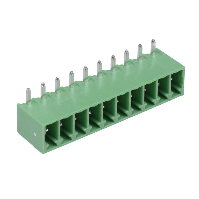 10-Way 3.5mm Horizontal PCB Header Closed Ends 8A 300V