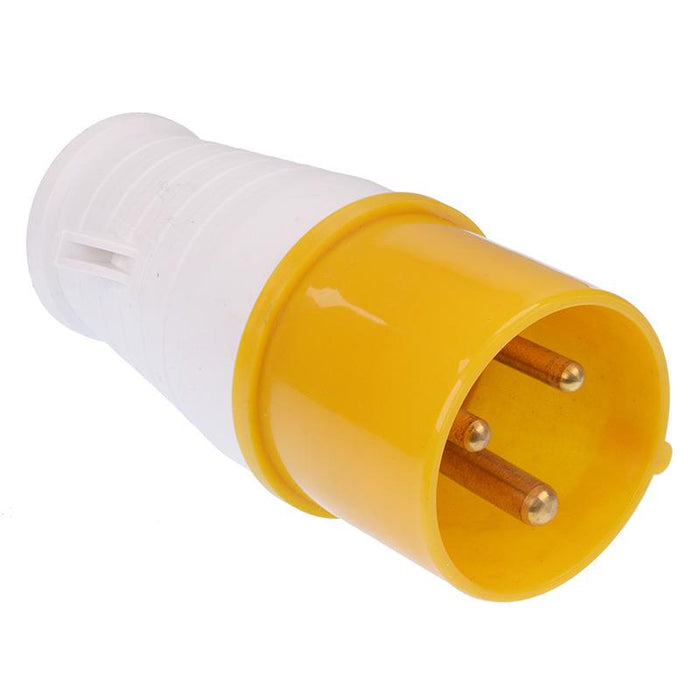Yellow 32A 110V 2P+E Industrial Plug  IP44