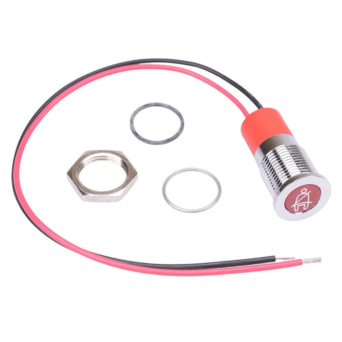 Q14F3CXXR12E-T Red Seat Belt Flush 14mm 12VDC LED Panel Indicator IP67 APEM