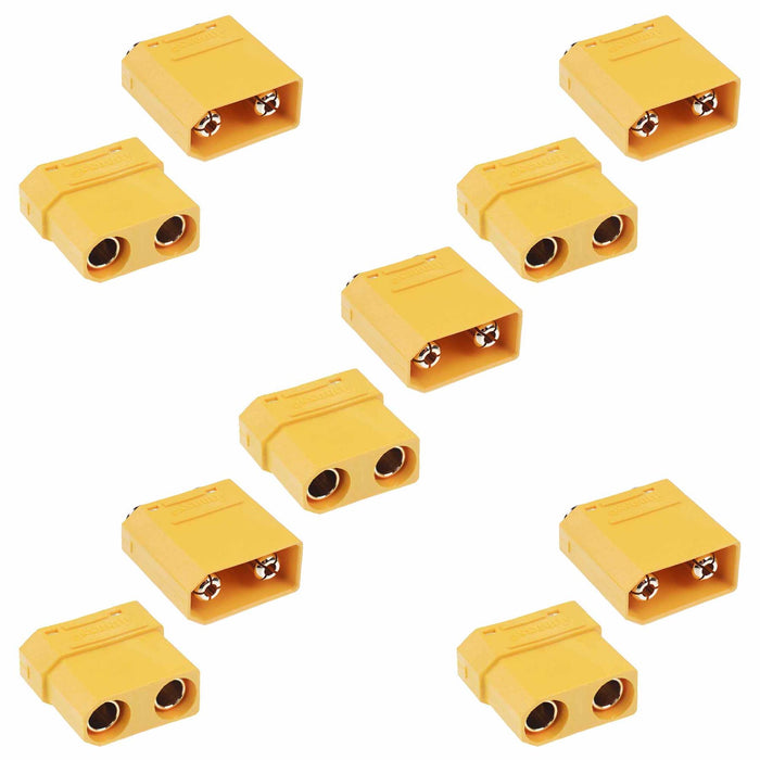 5 Pairs Male + Female XT90PB Gold Plated Connector 30A Amass