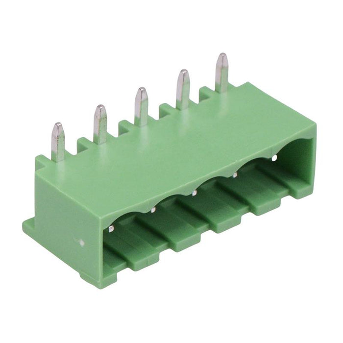 Horizontal Cable Header 5-Way 5.00mm Horizontal PCB Header Closed Ends 15A 300V — Switch ...