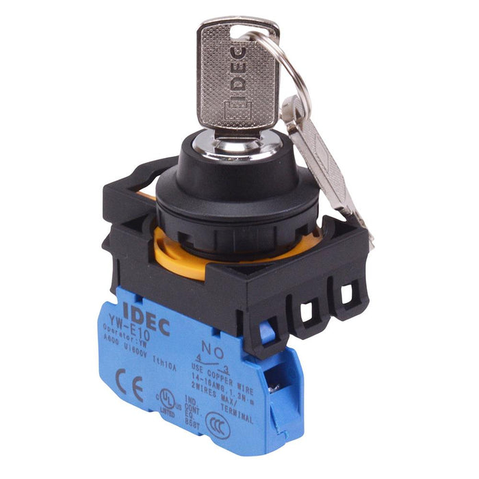 IDEC CW Series 2 Position Maintained Key Switch 1NO IP65