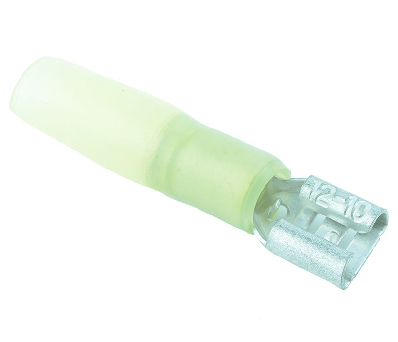 Yellow Heat Shrink 6.3mm Female Spade Crimp Connector
