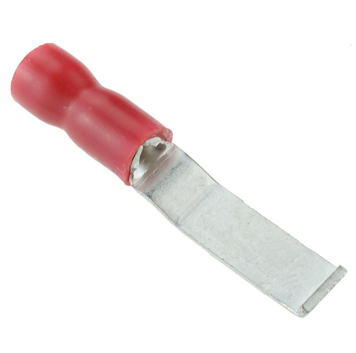 Red 4.6mm Hooked Blade Crimp Connector (Pack of 100)
