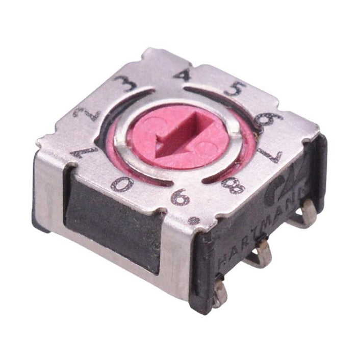 P36SMJ101 16 Way Surface Mount Rotary DIP Switch Red Actuator