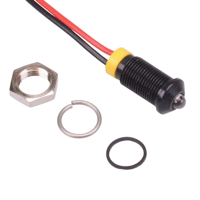 Q6P7BXXSY02E Super Bright Yellow Flush 6mm 2VDC LED Panel Indicator IP67 APEM