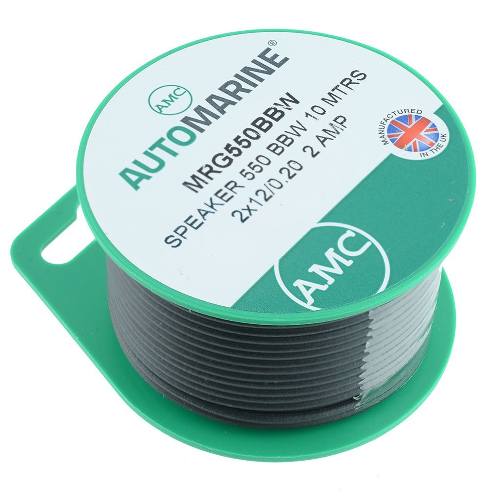 2A Twin Stereo Speaker Cable Mini Reel 10m