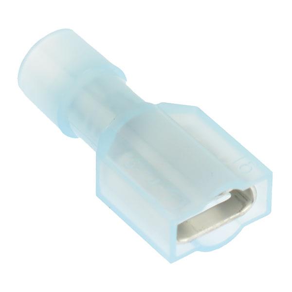 Blue 6.3mm Nylon Insulated Female Crimp Terminal Connectors