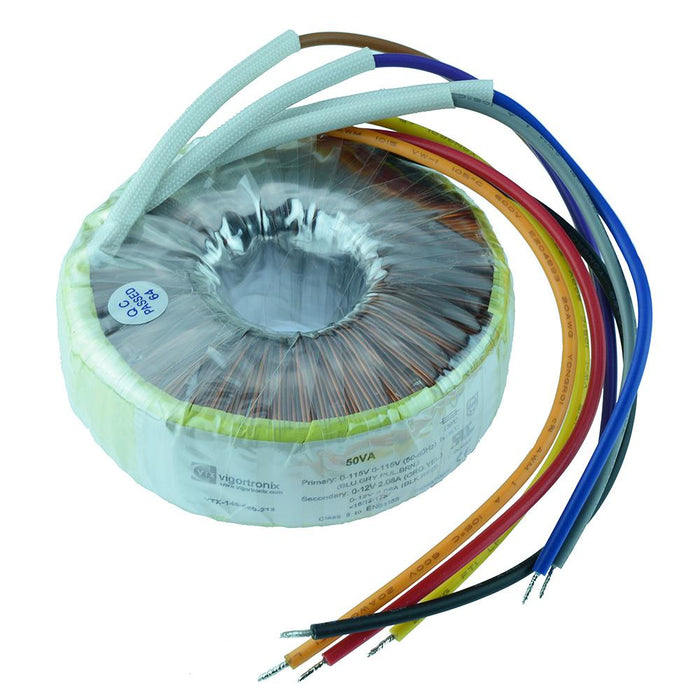 VTX-146-050-224 Toroidal Transformer 50VA 0-24V Vigortronix