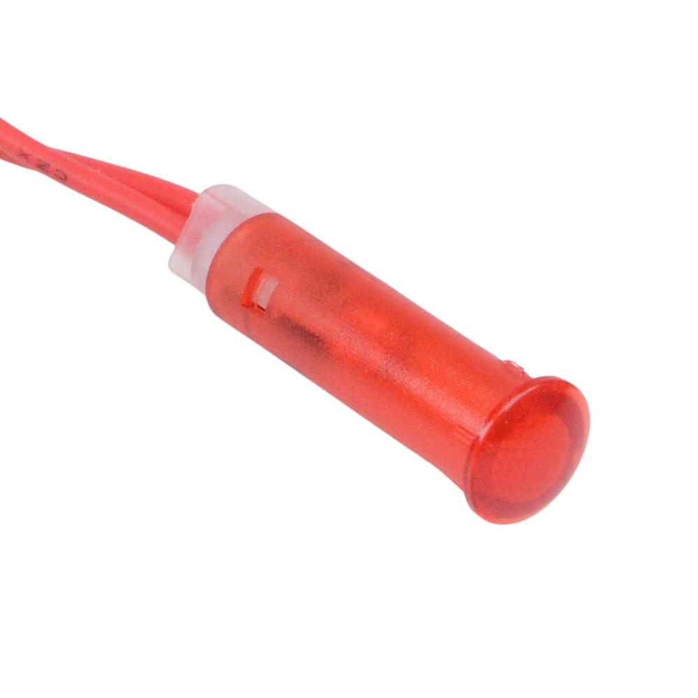Red 12V Prewired LED 6mm Panel Indicator Light — Switch Electronics ...