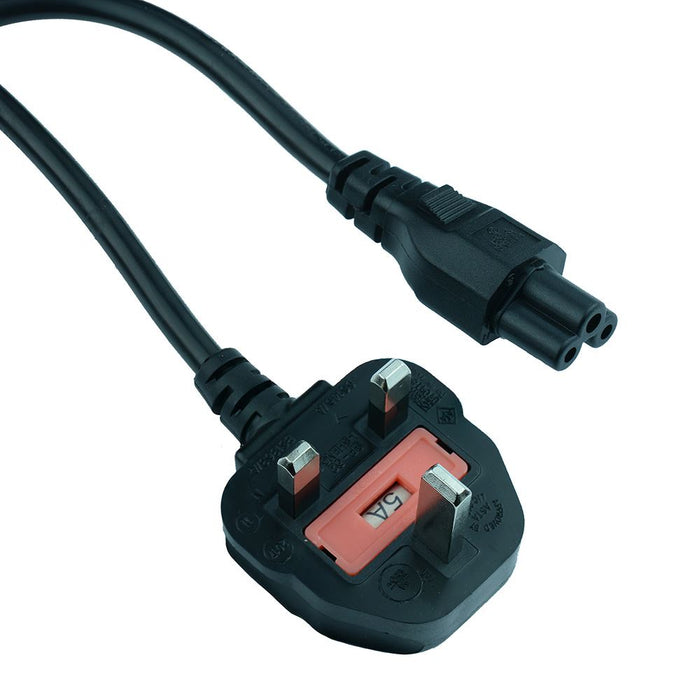 C5 Clover Leaf Socket to UK Plug Cordset 1.75M
