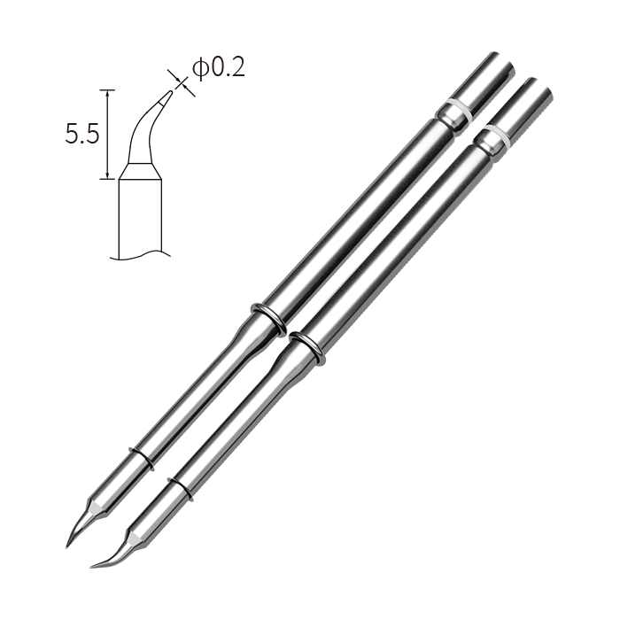 T210N-0.2IS 0.2mm Conical Tweezer Soldering Iron Tip ATTEN