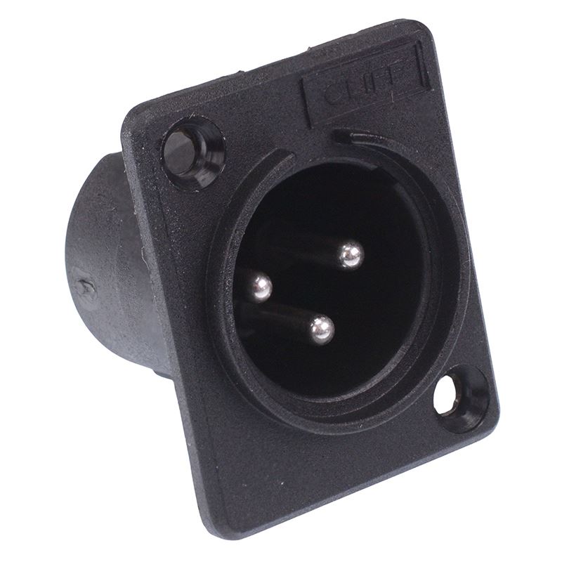 Male XLR 3 Pole Chassis Mount Plug Counter Sunk Holes CP3000 — Switch ...