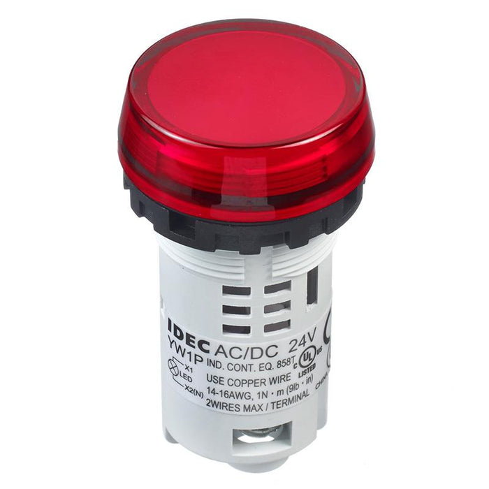 YW1P-1BUQ4R Red 24V LED Panel Mount Pilot Light Indicator IDEC