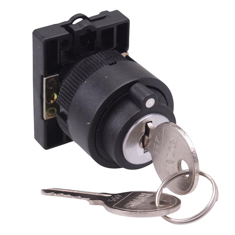 Techna PtecK3CRC 3 Position Plastic Key Switch — Switch Electronics ...