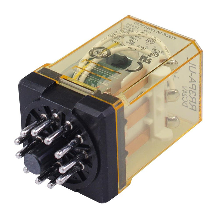 RR3PA-ULDC24V 24VDC PCB Power Industrial Relay Indicator 10A 3PDT IDEC