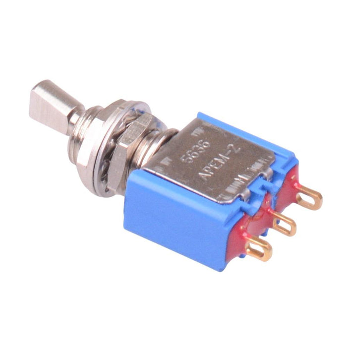 5636CDB-12 APEM Short Flat Lever On-On Miniature Toggle Switch SPDT