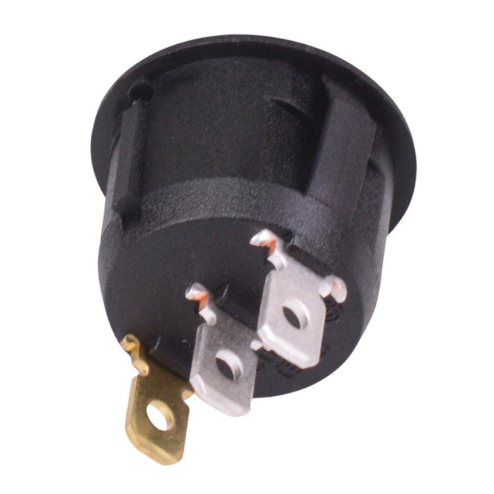 Blue LED Round Rocker Switch SPST 12V 20A R13-112B2-02