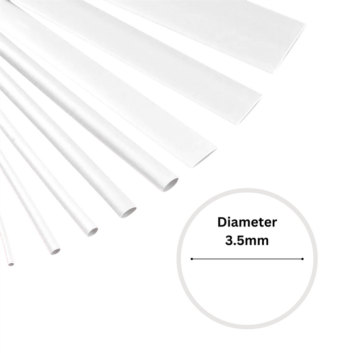 3.5mm x 1.2m White Heat Shrink Sleeve