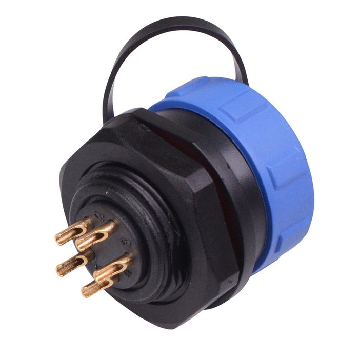 5 Pin Waterproof W17 Female Socket Panel Mount Connector IP68