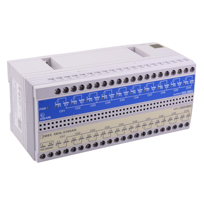 EB3L-S10SAN 10 Channel Relay Barrier 100-240VAC IDEC