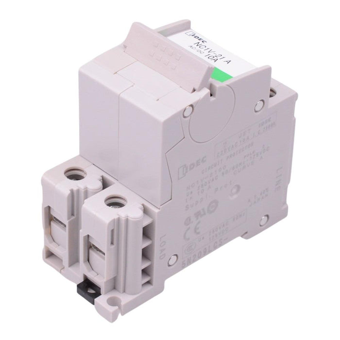 NC1V-2100-10AA IDEC 1-Pole 10A Miniature Circuit Breaker Hydraulic Magnetic DIN Rail